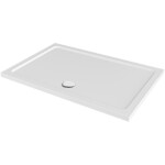 CERANO - Sprchová vanička obdĺžniková Brio - SMC/minerálny kompozit - štruktúrovaná biela - 140x80x4 CER-679506