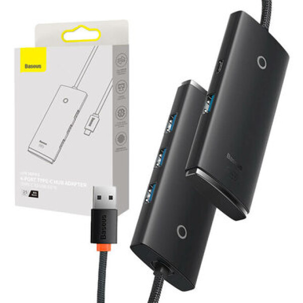 Baseus WKQX080101 USB Hub 4v1 čierna / 4X USB-A (WKQX080101)