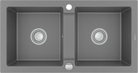MEXEN - Mario granitový drez dve mísy 820x436 mm, sivá 6504822000-71