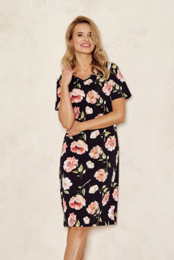 Dámska nočná košeľa Taro peony 3134 w/r S-XL W24 black-flowers M