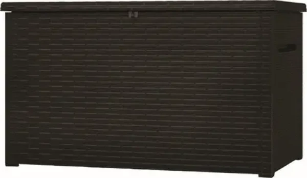 Keter Java 870L hnedý / Záhradný box / Ratanový vzhľad / Objem 870 l (236040)