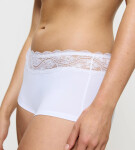 Triumph - Lovely Micro: krátke boxerky s kvetinovou čipkou Triumph WHITE XS