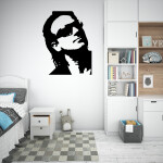 Veselá Stena Samolepka Bono Vox (U2) Farba: červená, Veľkosť: 60 x 46 cm