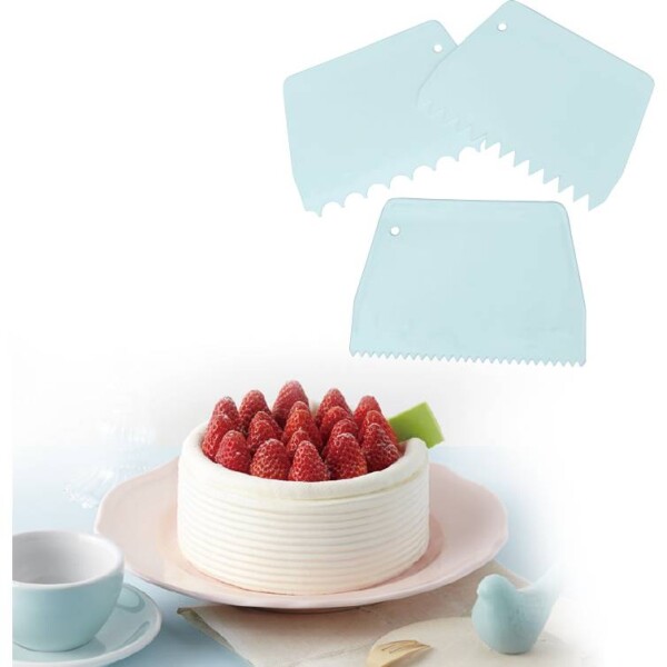 Cukrárenské karty 3 ks zubaté 13,5 × 10 cm - Cakesicq - Cakesicq