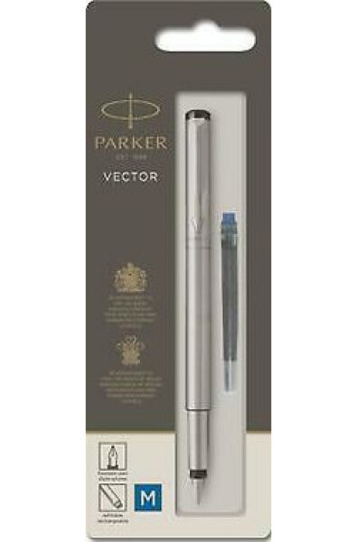 PARKER Vector Stainless Steel hrot M / plniace pero / farba náplne: modrá (1870805)