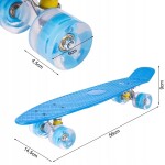 MalPlay Svietiaci skateboard čierny LED RGB KOLIESKA