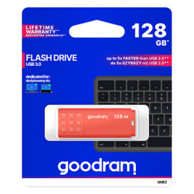 GOODRAM UME3 128GB oranžová / Flash disk / USB 3.0 / čítanie: 60MBs / zápis: 20MBs (UME3-1280O0R11)