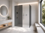 CERANO - Sprchová zástena Walk-in Crystal TL/P - 8 mm - bezvzperový systém - chróm, grafitové sklo - 110x50x200 CER-8050BD4568