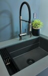 DEANTE DEANTE - Magnetic antracitovo metalická - Granitový drez, jednokomorový ZRM_T10A