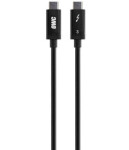 OWC kábel Thunderbolt 3 (0.7m) čierna / 2x USB 3.0 Typ-C (samec) s podporou TB3 (OWCCBLT3PC0.7BP)