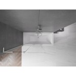 MEXEN/S - Velar L dvojkrídlová posuvná vaňová zástena 110 x 150, transparent, nikel kartáčovaný 896-110-003-01-97