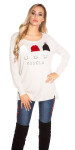 Trendy KouCla sweater with glitter rivets Einheitsgroesse