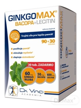 DA VINCI Ginkgomax + bacopa + lecitin 90 + 30 kapsúl ZADARMO