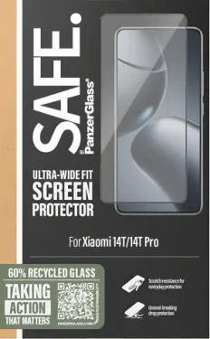 PanzerGlass SAFE UWF pre XIAOMI 14T a 14T Pre čierna / Tvrdené sklo / Plne nalepovacie / 0,65 mm (SARNUWFG58319)