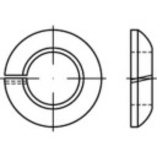 TOOLCRAFT 147237 pérová podložka Vnútorný Ø: 16.5 mm DIN 74361 pružinová ocel glavanizované zinkom 100 ks; 147237