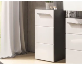 Kúpeľňová stojacia skrinka Gloss, antracit/biely lesk%