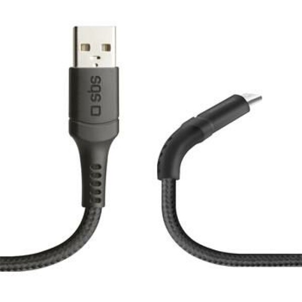 SBS Unbreakable kábel z kevlaru USB - microUSB 1m čierna (TECABLEMICROUNB1K)