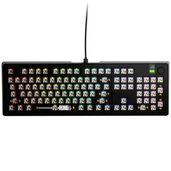 Glorious GMMK 3 Pre 100% barebone ANSI čierna / herná 100% / USB-C / bez spínačov / ANSI layout / RGB / 1.4m (GLO-KB-GMMK3-PRO-100-BB-W-BLK-US)
