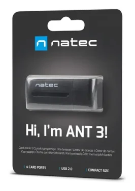 Natec MINI ANT All in One / Čítačka pamäťových kariet / USB 2.0 / SD/MMC/MS/microSD/M2 (NCZ-0560)
