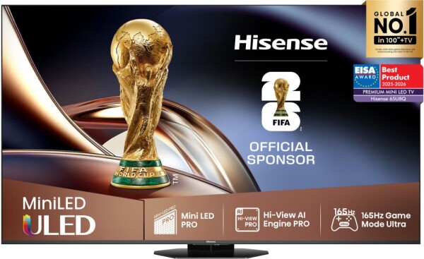Hisense televízor65U8Q ULED 65'' 4K Ultra HD 165Hz VIDAA Dolby Atmos Čierny