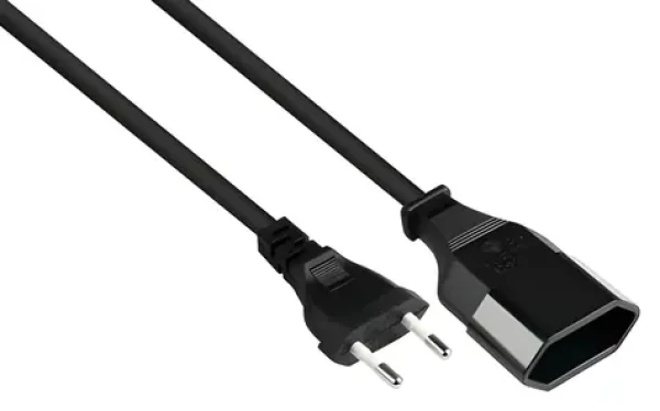 Good Connections Euro predlžovací kábel čierny / Predlžovací kábel / 1 m / 250 V / VDE (P0300-S010)