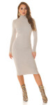 Sexy Koucla Basic Midi Knit Dress with Turtleneck Einheitsgroesse