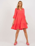 Šaty D73761M30214C koralová L