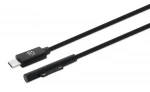 Manhattan Surface Connect - USB-C čierny / Nabíjací kábel / PD / 15 V / 1,8 m (353632)