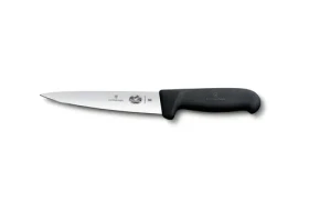 VICTORINOX Fibrox vykrvovací nôž čierny / 20 cm / hladká čepeľ / plastová rukoväť / sterilizovateľná do 150 °C (5.5603.20)