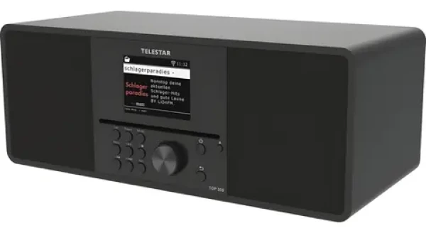 Telestar TOP300 čierna / Internetové rádio / DAB+ / FM / CD / Bluetooth / 2x15 W (5700300)