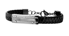Police Nadčasový kožený náramok PJ26046BLU.03