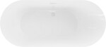 MEXEN/S - Roxy voľne stojaca vaňa 180 x 85, biela/čierna, sifón a prepad biela 51201808575-20