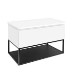 Kúpeľňová skrinka s krycou doskou SAT B-Way 99x57x45 cm biela lesk BWAY100WDESK BWAY100WDESK