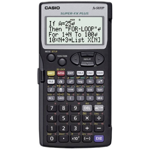 Casio fx-5800P školský počítač, displej (počet míst) 16, na batérie, čierna; FX-5800P