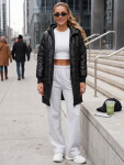 Dlhá dámska prešívaná bunda s kapucňou TY5809 čierna – FashionStreet 2XL