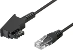 Goobay TAE-RJ45 prepojovací kábel čierny / Kábel / TAE-F - RJ-45 / 10 m / DSL/VDSL 100 Mbps (51235)