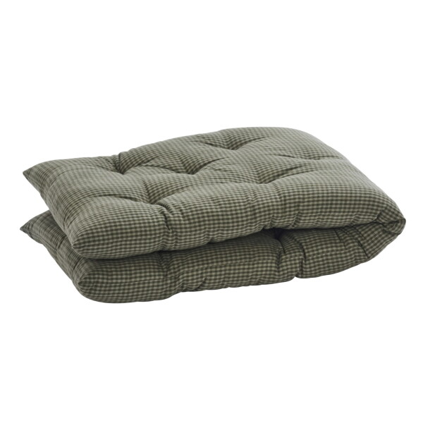 MADAM STOLTZ Prešívaný matrac Checked Dark Green 45 × 125 cm