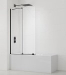 Vaňová zástena SAT Walk-In Xmotion 150x117,5 cm čierna SATWIXMVZ150C SATWIXMVZ150C