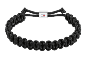 Tommy Hilfiger Čierny paracord náramok Braided 2790496