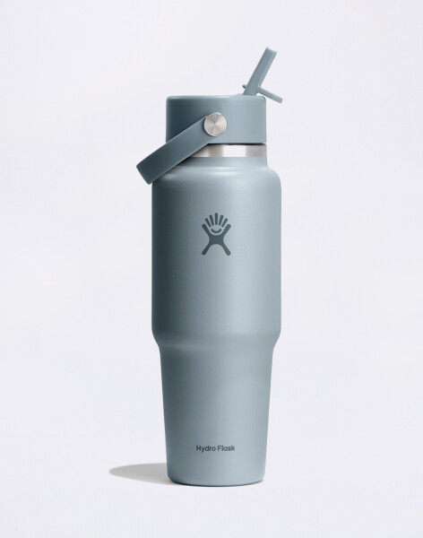 Hydro Flask Wide Mouth Travel Bottle with Flex Straw Cap (946 ml) Shale Gray