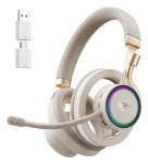 Havit Fuxi-H8 zlatá / Bezdrôtové herné slúchadlá / mikrofón / RGB podsvietenie / Bluetooth 5.2 / až 30 h (Fuxi-H8)