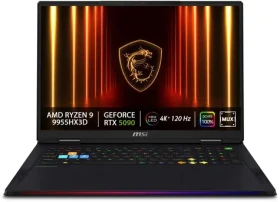 MSI Raider A18 HX A9WJG-067CZ čierna / 18" UHD + / AMD RYZEN 9 9955HX3D / 64GB / 2TB SSD / RTX 5090 24GB / W11H (9S7-182L72-067)