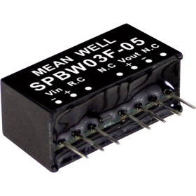 MEAN WELL SPBW03F-12 DC / DC menič napätia, modul 250 mA 3 W Počet výstupov: 1 x; SPBW03F-12