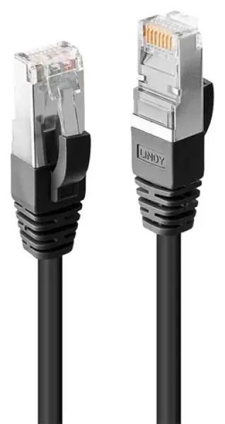 Lindy S/FTP Cat6 15m čierna / Patch kábel / RJ45-RJ45 / PIMF LSOH (45608)