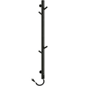 CERANO - Elektrický sušiak uterákov Ramus, s displejom - 160W - čierna štruktúrovaná matná - 1400x30 mm CER-683554