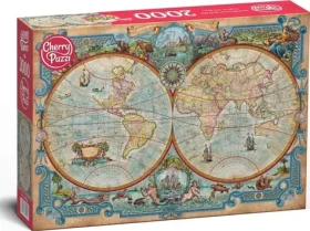 Cherry PAZZI Puzzle Mapa sveta Veľkých objavov