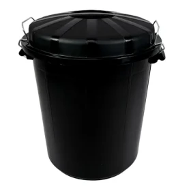 Denox Industrial čierna / Odpadkový kôš / 50 l / PE-HD / bezpečnostné uzatváranie