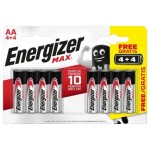 Energizer MAX Batéria - Ceruzka AA 8ks (4+4 zadarmo) (7638900427868)