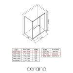 CERANO - Sprchovací kút Versaro L/P - 6 mm - čierna matná, transparentné sklo - 110x90 - zasúvacia CER-8050BD80292