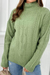 Sveter s rolákom S24-9 dark mint - Kesi UNI